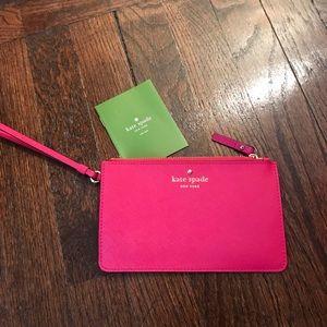 Kate Spade Slim Bee Leather Wristlet